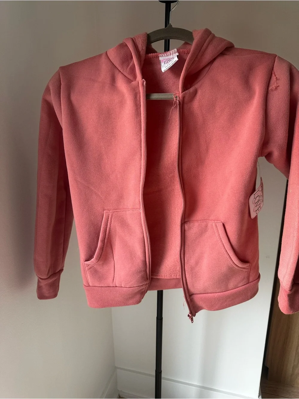 Kids Pink Zip-Up Hoodie Jacket